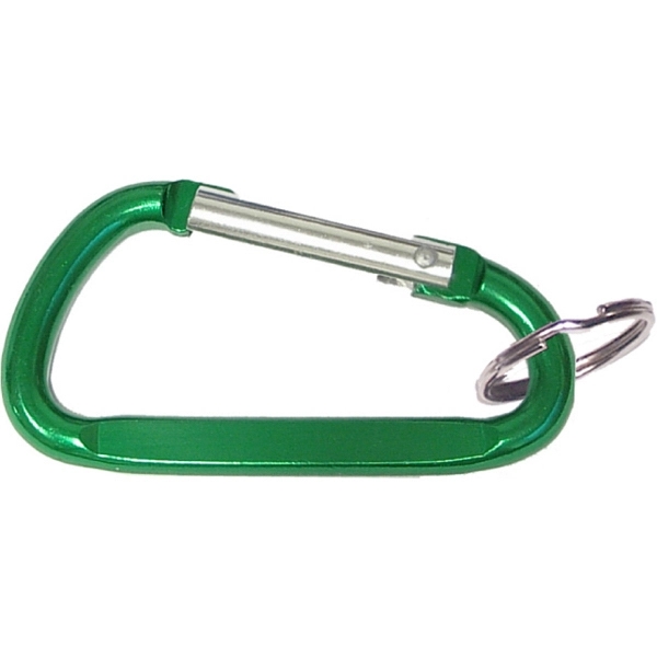 Carabiner with split key ring and solid aluminum construction.... from ASI 74585 Nu Promo International / Nu Promo Line
