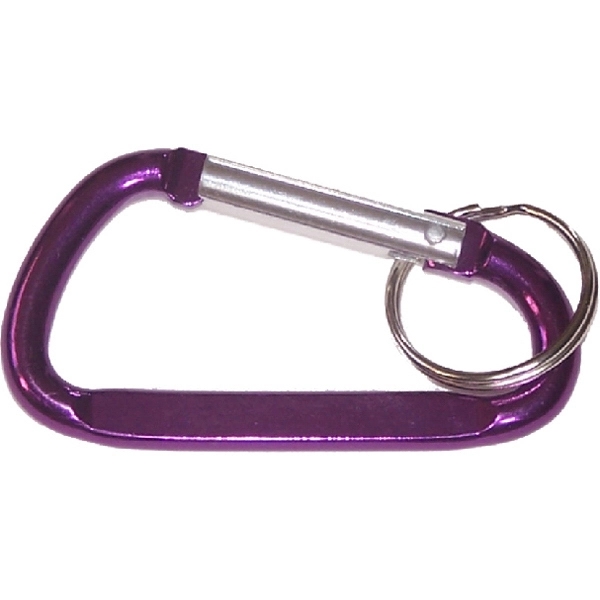 Carabiner with split key ring and solid aluminum construction.... from ASI 74585 Nu Promo International / Nu Promo Line