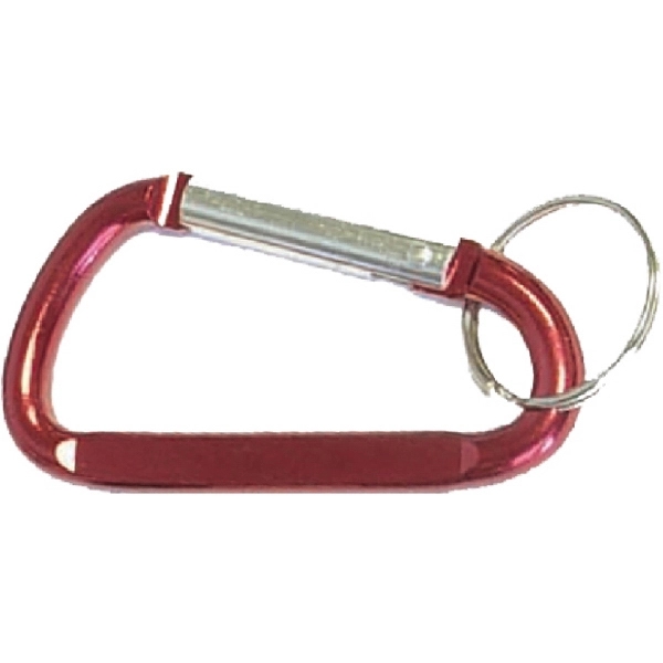 Carabiner with split key ring and solid aluminum construction.... from ASI 74585 Nu Promo International / Nu Promo Line
