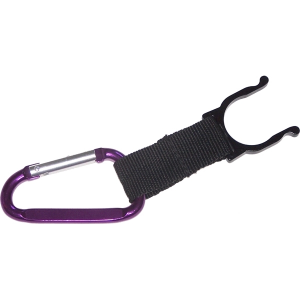 Carabiner with a water bottle holder attached.... from ASI 74585 Nu Promo International / Nu Promo Line