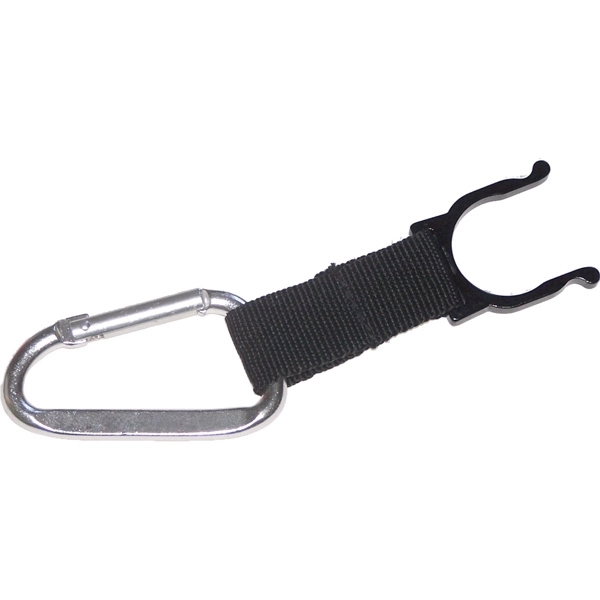Carabiner with a water bottle holder attached.... from ASI 74585 Nu Promo International / Nu Promo Line