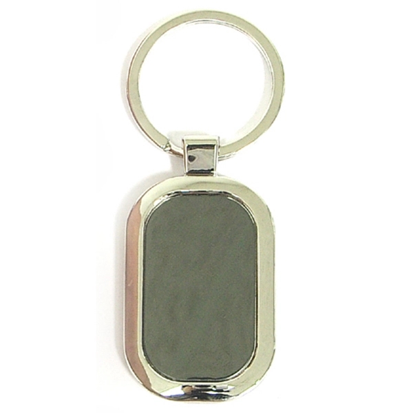 Oval shape chrome metal key holder... from ASI 74585 Nu Promo International / Nu Promo Line