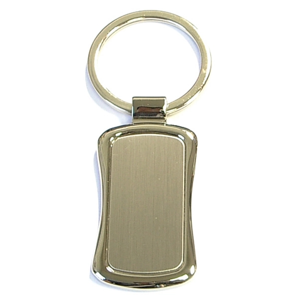 Rectangular shape chrome metal key holder... from ASI 74585 Nu Promo International / Nu Promo Line