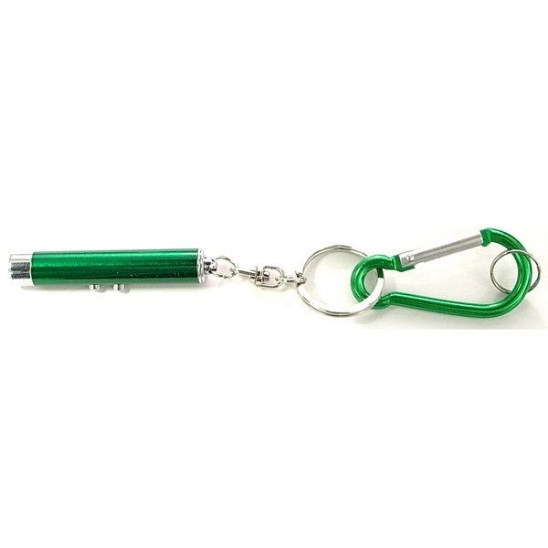 Dual function laser pointer and super bright LED light with keychain... from ASI 74585 Nu Promo International / Nu Promo Line