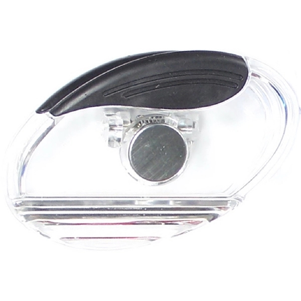 Jumbo size sleek oval shaped magnetic memo clip holder with strong... from ASI 74585 Nu Promo International / Nu Promo Line
