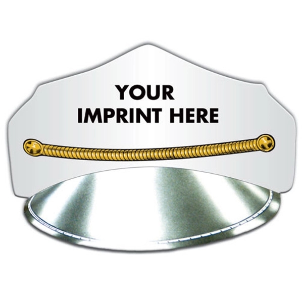 Skipper's hat made from 14 pt., white, high density paper board.... from ASI 67620 Lion Circle Corp / Lion/Circle