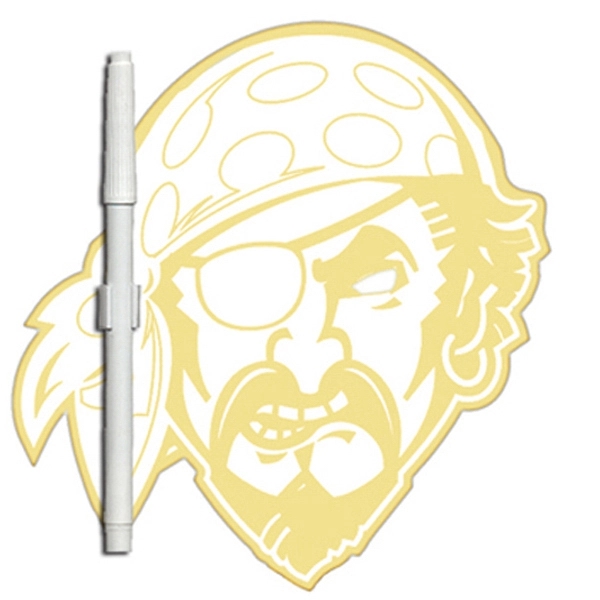Pirate shaped dry erase memo board with marker.... from ASI 67620 Lion Circle Corp / Lion/Circle