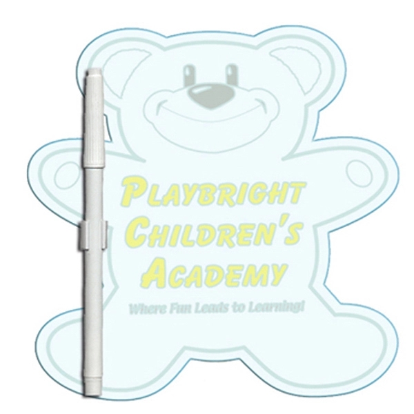 Teddy bear shaped dry erase memo board with marker.... from ASI 67620 Lion Circle Corp / Lion/Circle