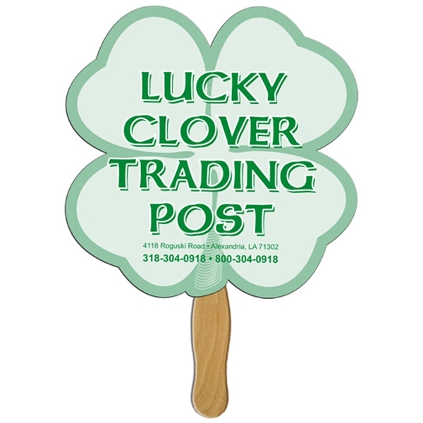 Clover shape fan with wooden stick.... from ASI 67620 Lion Circle Corp / Lion/Circle