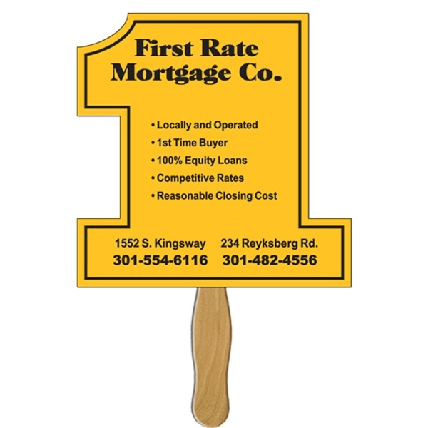 Number 1 shaped fan with wooden stick.... from ASI 67620 Lion Circle Corp / Lion/Circle