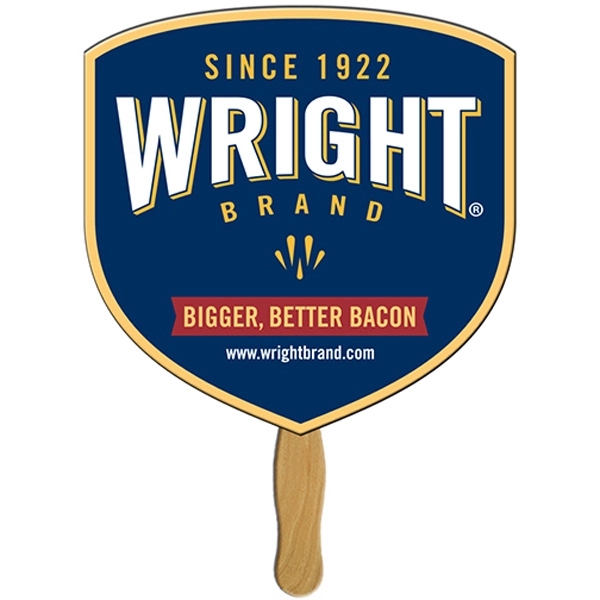 Shield shaped fan made with heavy 22 pt. high density white... from ASI 67620 Lion Circle Corp / Lion/Circle