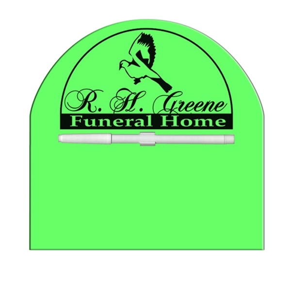 Half moon shaped dry erase memo board with marker.... from ASI 67620 Lion Circle Corp / Lion/Circle