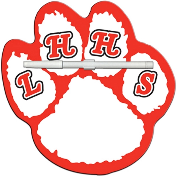 Paw print shaped dry erase memo board with marker.... from ASI 67620 Lion Circle Corp / Lion/Circle