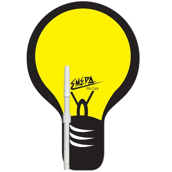Light bulb shaped dry erase memo board with marker.... from ASI 67620 Lion Circle Corp / Lion/Circle