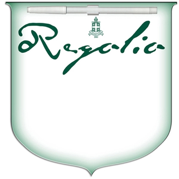 Coat of arms shaped dry erase memo board with marker.... from ASI 67620 Lion Circle Corp / Lion/Circle