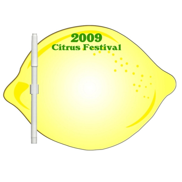 Lemon/lime shaped dry erase memo board with marker.... from ASI 67620 Lion Circle Corp / Lion/Circle