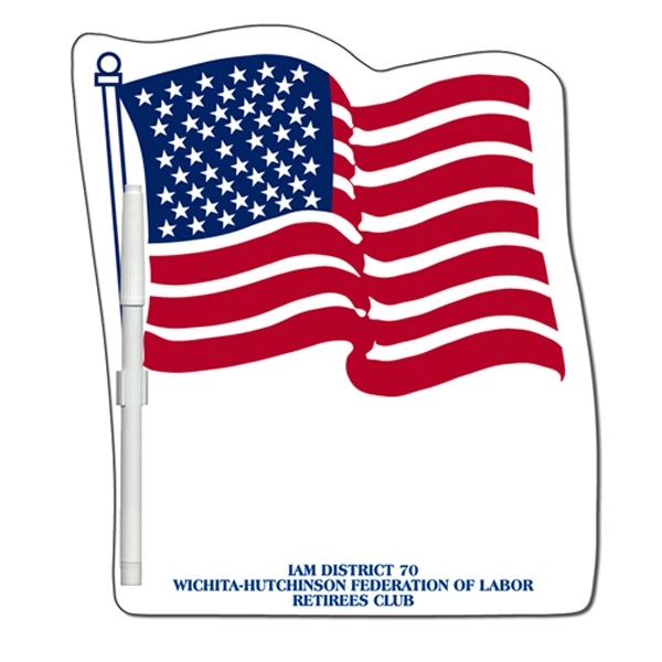 Flag shaped dry erase memo board with marker.... from ASI 67620 Lion Circle Corp / Lion/Circle