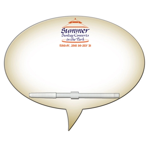 Thought bubble shaped dry erase memo board with marker.... from ASI 67620 Lion Circle Corp / Lion/Circle