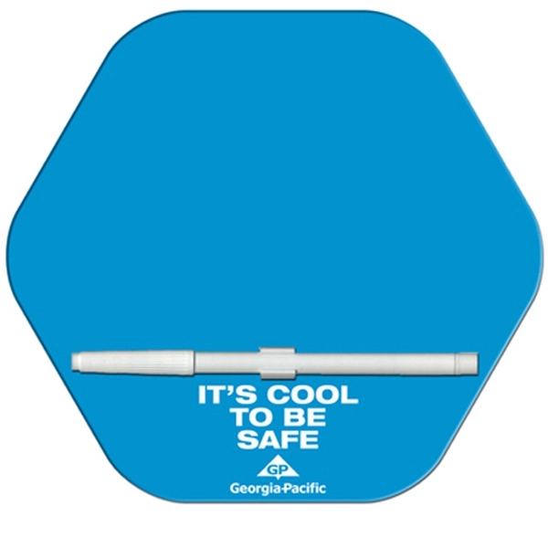 Hexagon shaped dry erase memo board with marker.... from ASI 67620 Lion Circle Corp / Lion/Circle