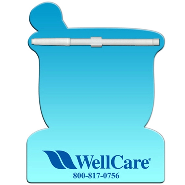 Mortal and pestle shaped dry erase memo board with marker.... from ASI 67620 Lion Circle Corp / Lion/Circle