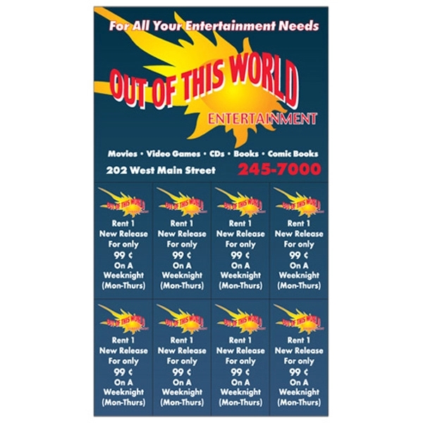 Magnet with detachable eight 2" x 1" coupons.... from ASI 67620 Lion Circle Corp / Lion/Circle