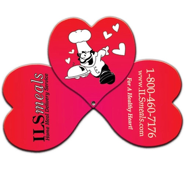 Heart shape expandable hand held fan with three parts and a... from ASI 67620 Lion Circle Corp / Lion/Circle