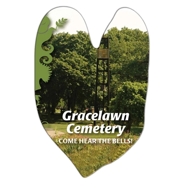 Caladium leaf shaped hand fan without stick with a high gloss... from ASI 67620 Lion Circle Corp / Lion/Circle