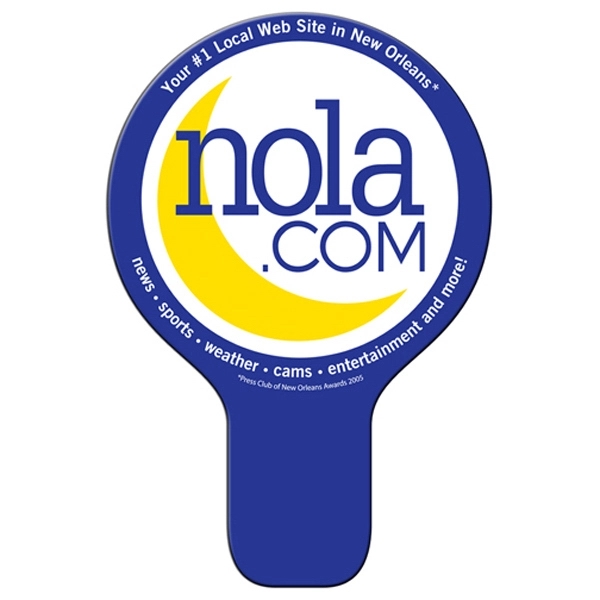 Balloon/light bulb shaped hand fan without stick with a high gloss... from ASI 67620 Lion Circle Corp / Lion/Circle