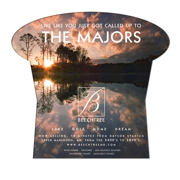 Mushroom shaped hand fan without stick with a high gloss finish.... from ASI 67620 Lion Circle Corp / Lion/Circle