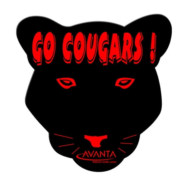 Cougar shaped hand fan without stick with a high gloss finish.... from ASI 67620 Lion Circle Corp / Lion/Circle