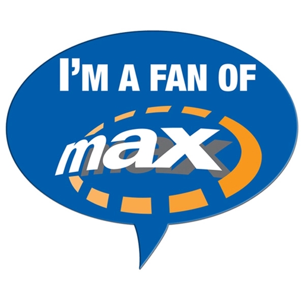 Thought bubble shaped hand fan without stick with a high gloss... from ASI 67620 Lion Circle Corp / Lion/Circle