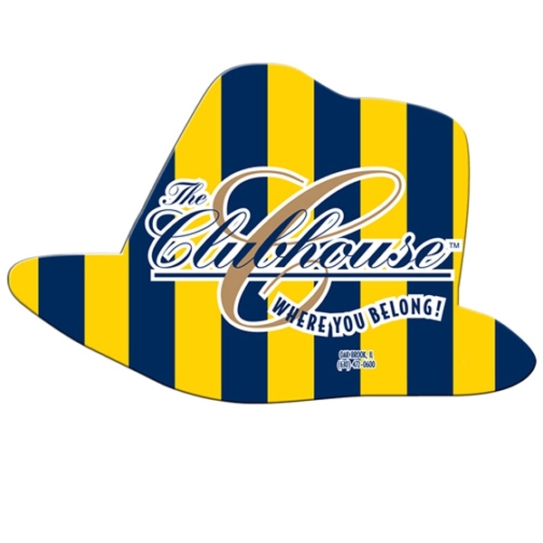 Fedora shaped hand fan without stick with a high gloss finish.... from ASI 67620 Lion Circle Corp / Lion/Circle