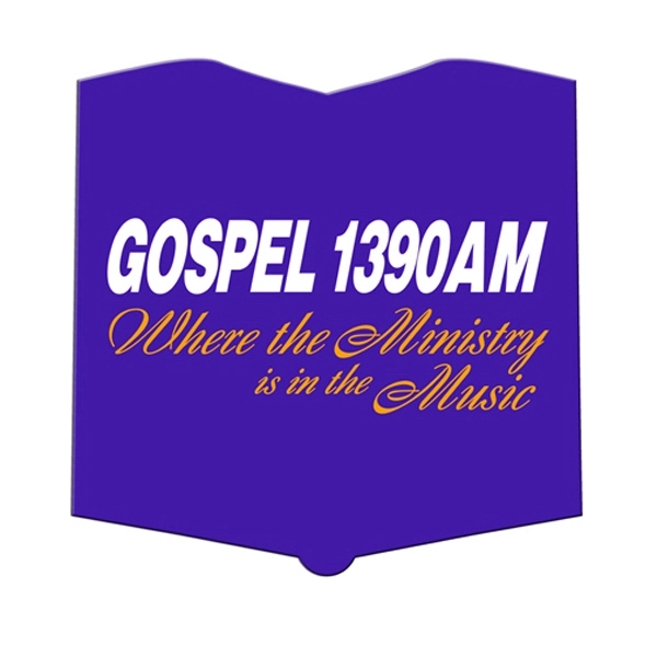 Open book shaped hand fan without stick with a high gloss... from ASI 67620 Lion Circle Corp / Lion/Circle