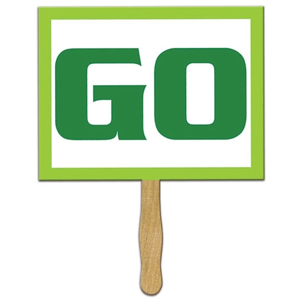 Rectangle hand sign on 12" stick, heavy 22 pt. high density... from ASI 67620 Lion Circle Corp / Lion/Circle