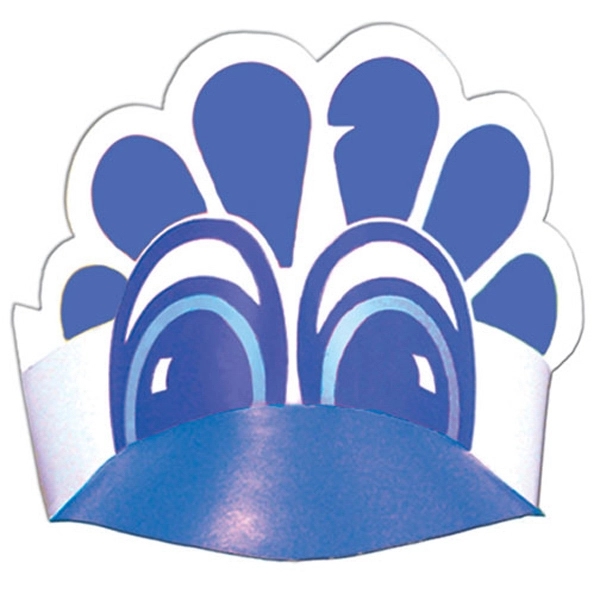 Peacock visor made from 14 pt., high density, white poster board.... from ASI 67620 Lion Circle Corp / Lion/Circle