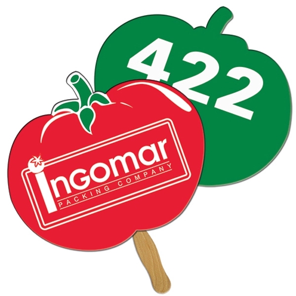 Digital printed fruit shape auction fan with visible wooden stick.... from ASI 67620 Lion Circle Corp / Lion/Circle