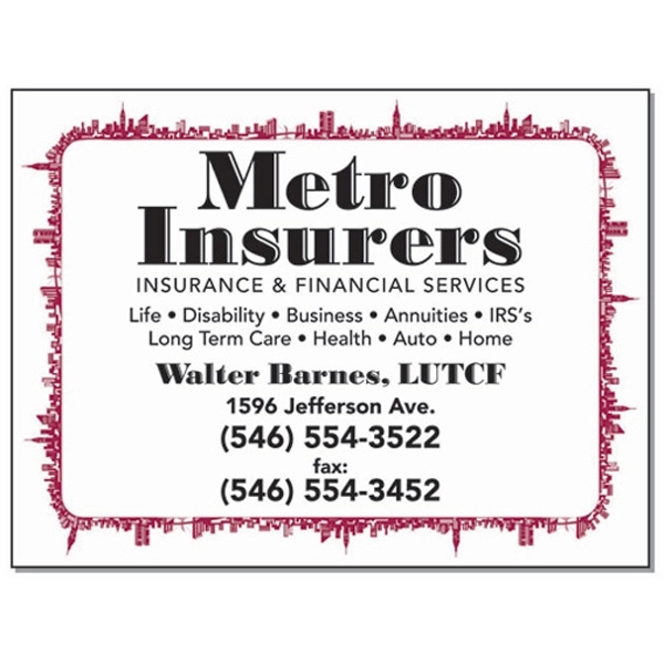 Large rectangle shape 20 mil magnetic memo holder.... from ASI 67620 Lion Circle Corp / Lion/Circle