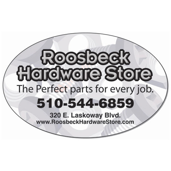 Large oval shape 20 mil magnetic memo holder.... from ASI 67620 Lion Circle Corp / Lion/Circle