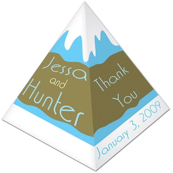 Large pyramid shaped box made of white paper board.... from ASI 67620 Lion Circle Corp / Lion/Circle