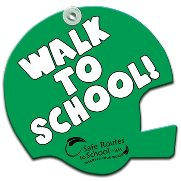 Helmet shaped window sign with suction cup (not attached), 8" x... from ASI 67620 Lion Circle Corp / Lion/Circle