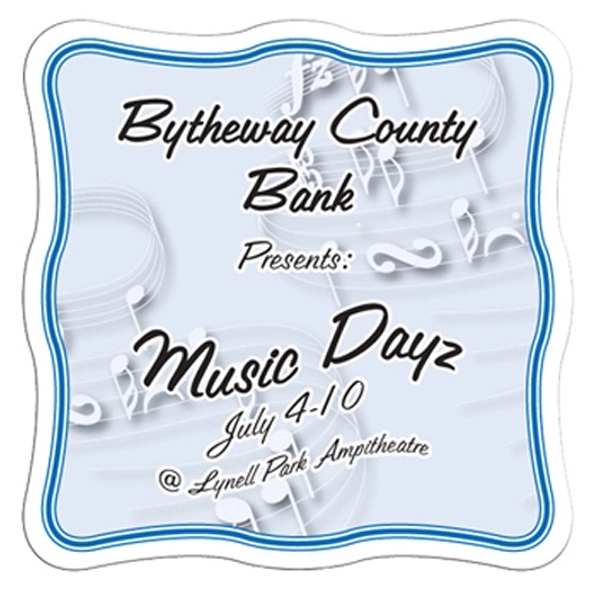 Wavy fan shape paper window sign with suction cup (not attached).... from ASI 67620 Lion Circle Corp / Lion/Circle