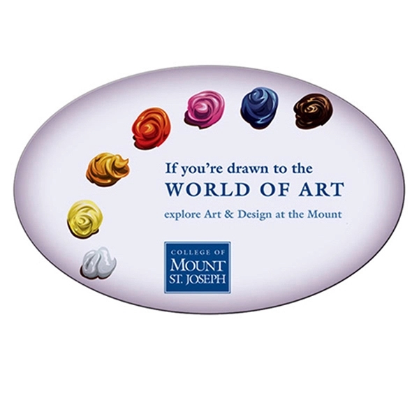 Oval/football shape paper window sign with suction cup (not attached).... from ASI 67620 Lion Circle Corp / Lion/Circle