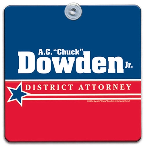 Square shaped window sign with suction cup (not attached), 8" x... from ASI 67620 Lion Circle Corp / Lion/Circle