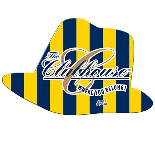 Fedora hat shape paper window sign with suction cup (not attached).... from ASI 67620 Lion Circle Corp / Lion/Circle