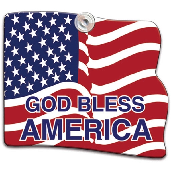 Flag shaped window sign with suction cup (not attached), 8" x... from ASI 67620 Lion Circle Corp / Lion/Circle