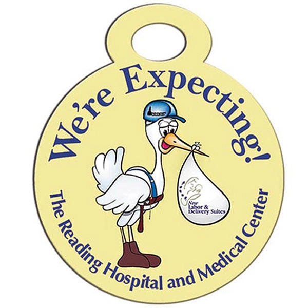 Stopwatch shape paper window sign with suction cup (not attached).... from ASI 67620 Lion Circle Corp / Lion/Circle