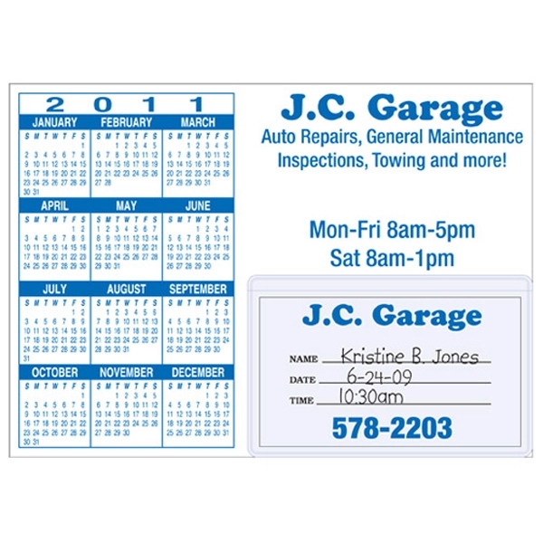 Magnetic business card/appointment holder, 30 mil thickness with square corner, 7"... from ASI 67620 Lion Circle Corp / Lion/Circle