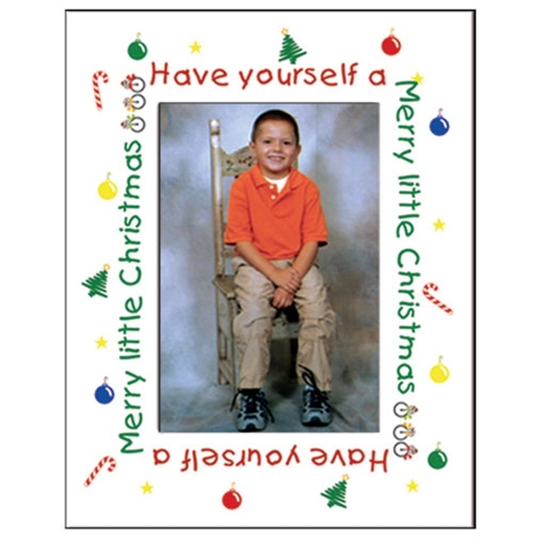 Seasonal "Merry little Christmas" photo frame with a high gloss laminate... from ASI 67620 Lion Circle Corp / Lion/Circle