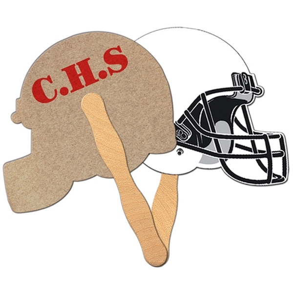 Sports helmet shaped fan is laminated on front with a high... from ASI 67620 Lion Circle Corp / Lion/Circle