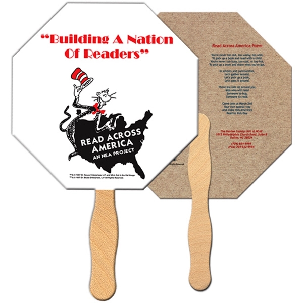 Stop sign shaped fan is laminated on front with a high... from ASI 67620 Lion Circle Corp / Lion/Circle